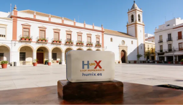 Sistema HUMIX instalado en la pared de una vivienda en Lleida
